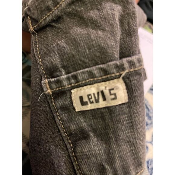 Vintage 90’s Y2K Levi’s Jean Shorts Cargo Long Wide Leg Shorts Youth 14 regular - Picture 6 of 6